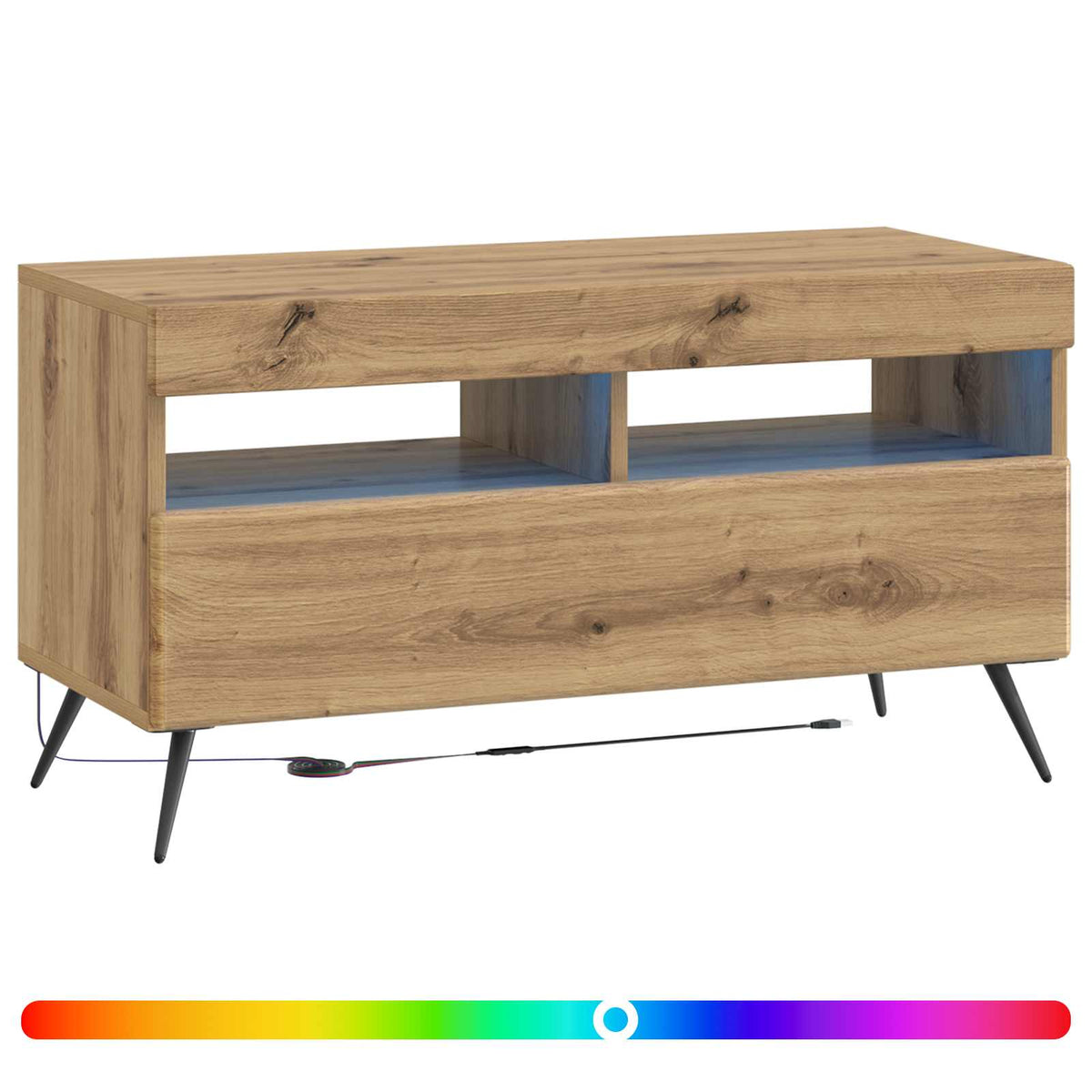 LED TV Cabinet Engineered Wood Artisan oak