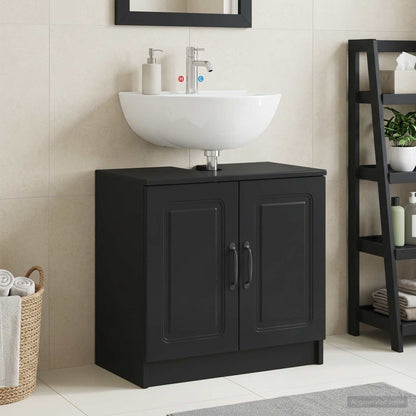 vidaXL Bathroom Sink Cabinet UTRECHT Black 59.5 x 31.5x 59 cm 1