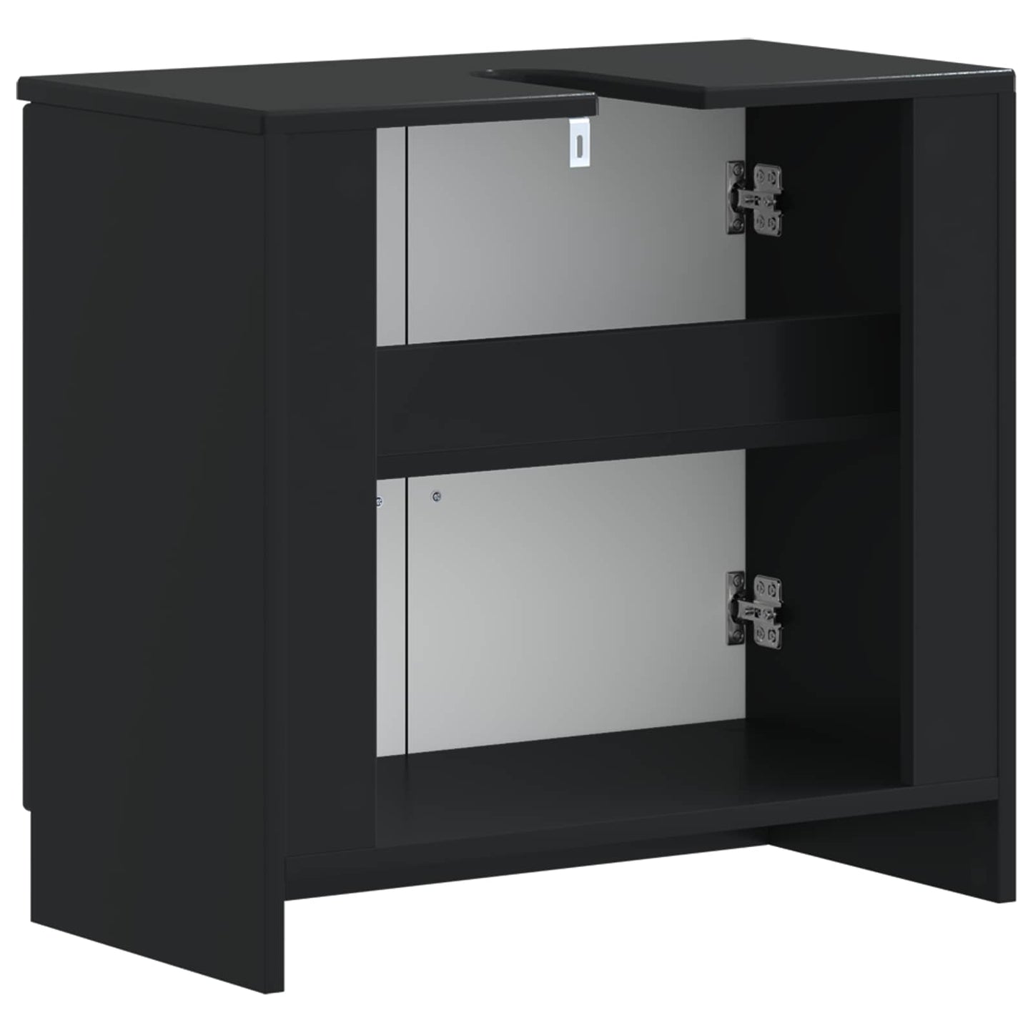 vidaXL Bathroom Sink Cabinet UTRECHT Black 59.5 x 31.5x 59 cm 6