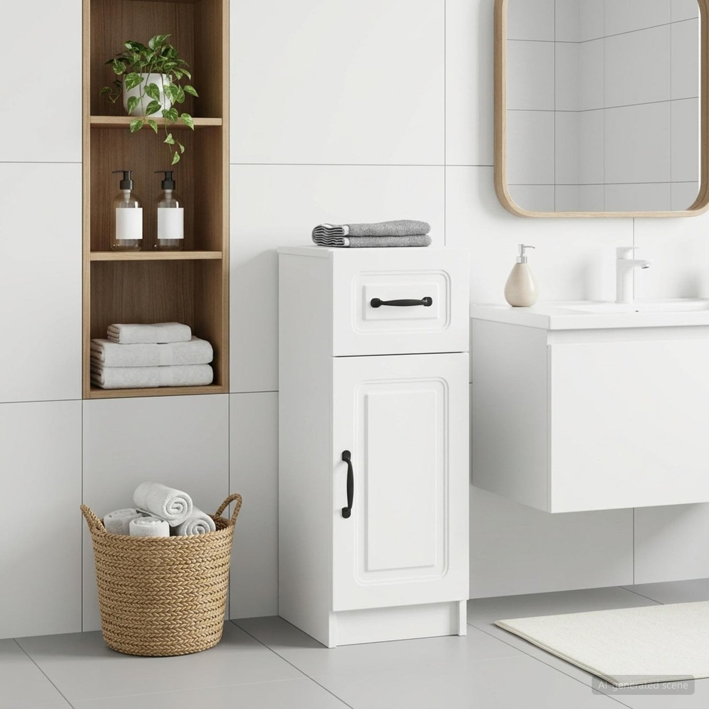vidaXL Bathroom Storage Cainet UTRECHT White 30 x 31 x 77 cm 1