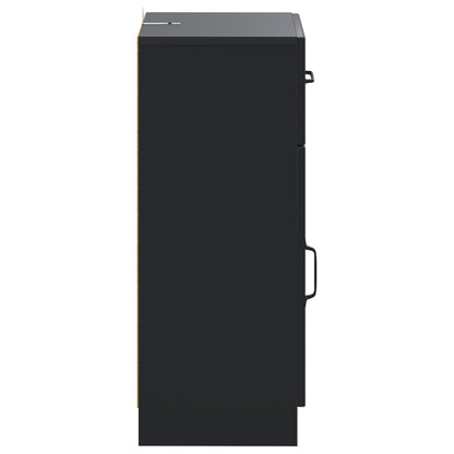 vidaXL Bathroom Storage Cainet UTRECHT Black 30 x 31 x 77 cm 5