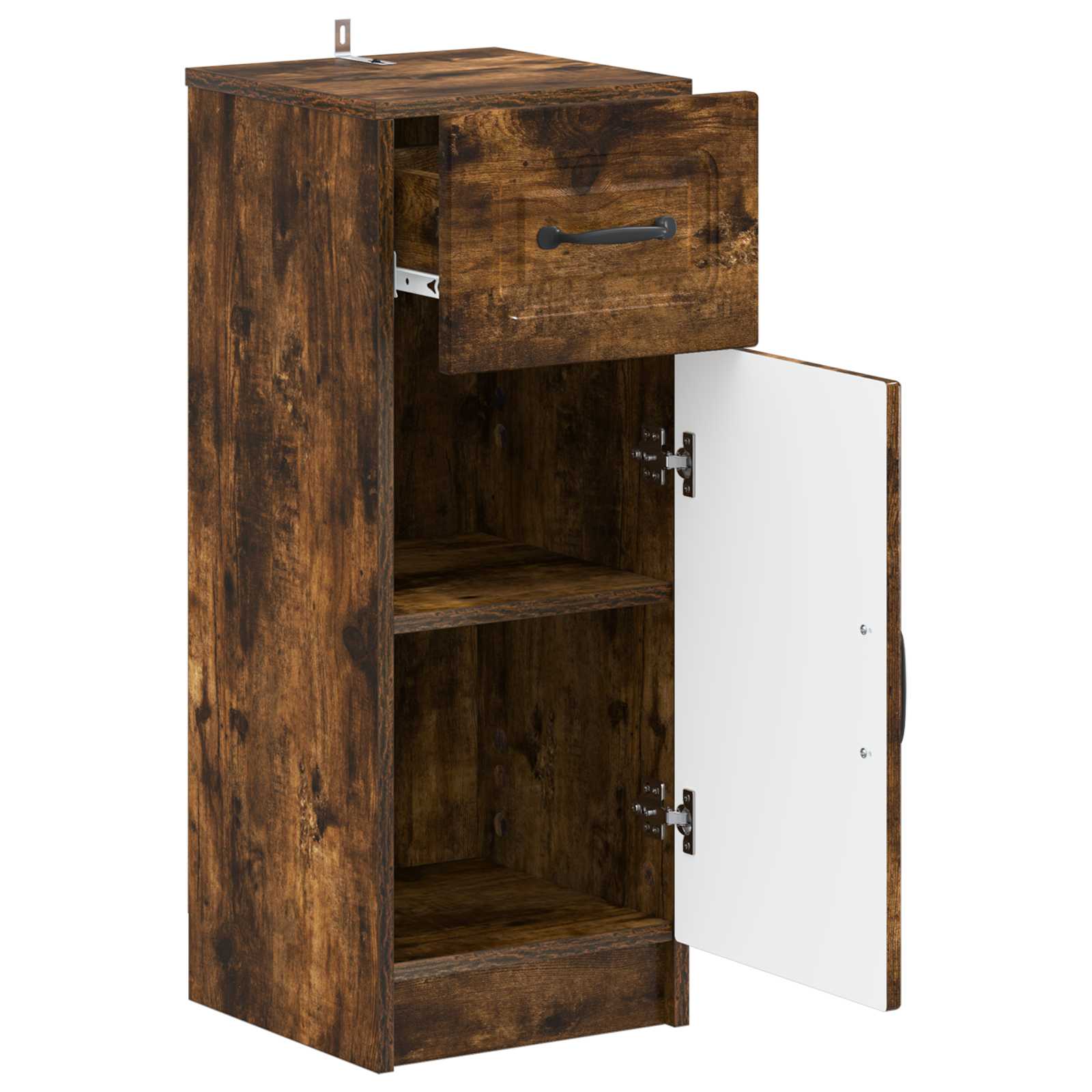 vidaXL Bathroom Storage Cainet UTRECHT Smoked Oak 30 x 31 x 77 cm 3