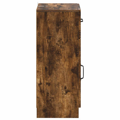 vidaXL Bathroom Storage Cainet UTRECHT Smoked Oak 30 x 31 x 77 cm 5
