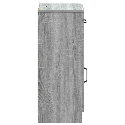 vidaXL Bathroom Storage Cainet UTRECHT Grey Sonoma 30 x 31 x 77 cm 5