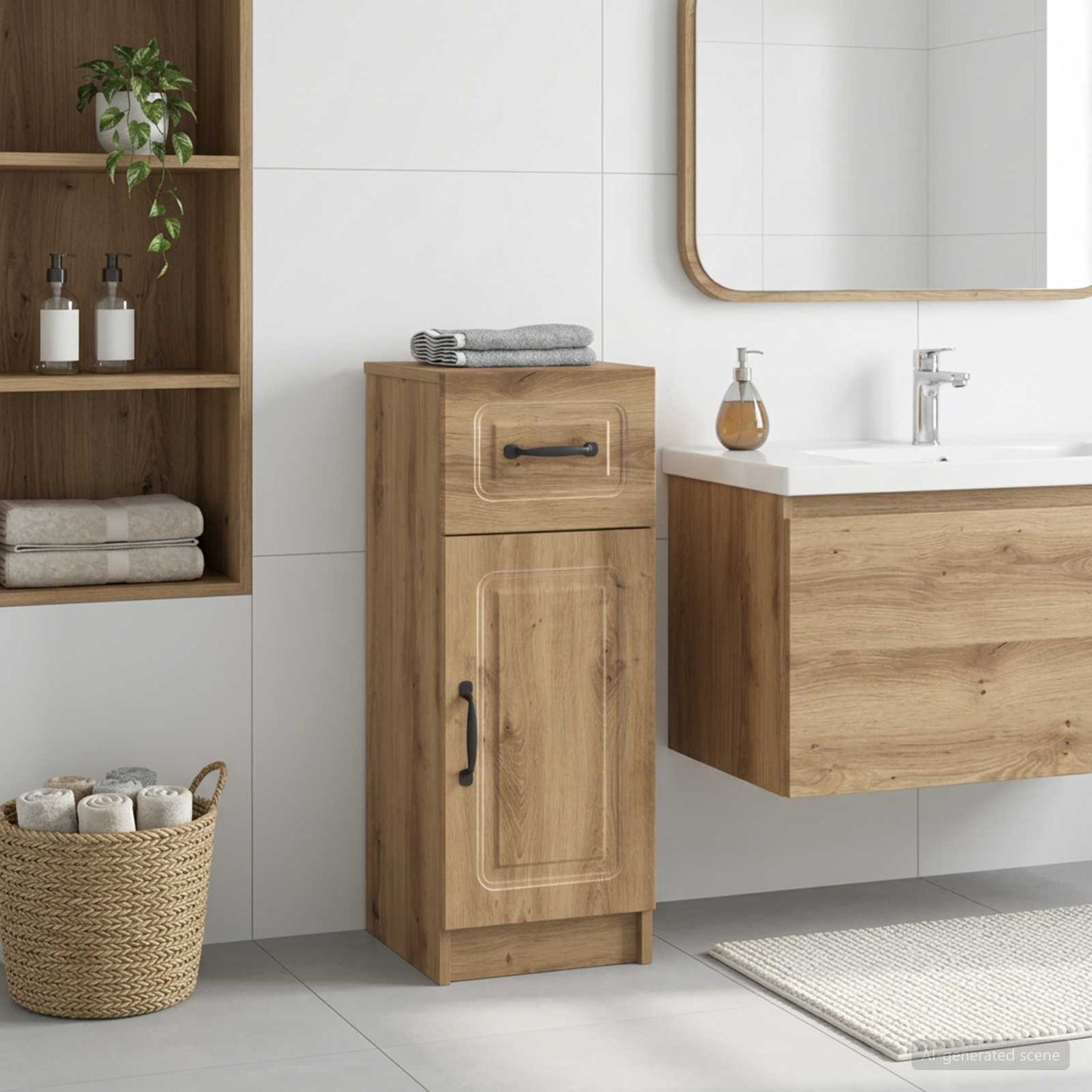 vidaXL Bathroom Storage Cainet UTRECHT Artisan Oak 30 x 31 x 77 cm 1