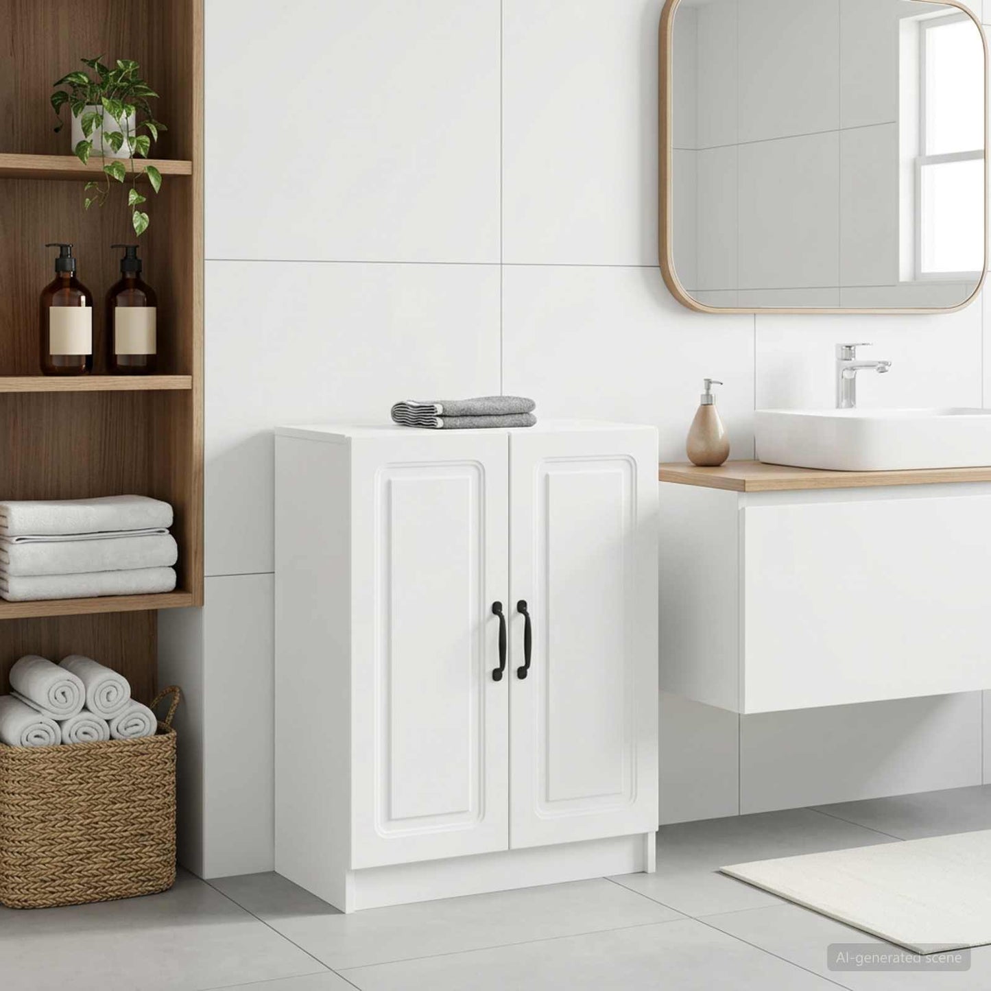 vidaXL Bathroom Storage Cainet UTRECHT White 59.5 x 31 x 77 cm 1