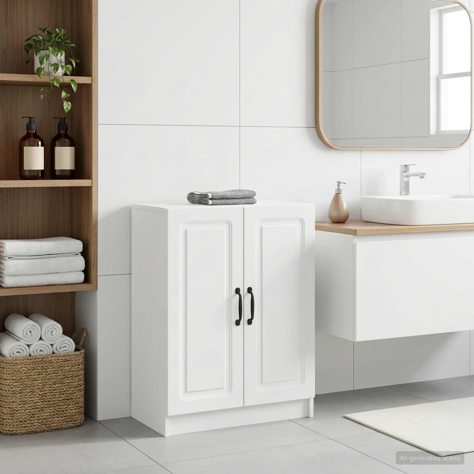 vidaXL Bathroom Storage Cainet UTRECHT White 59.5 x 31 x 77 cm 1