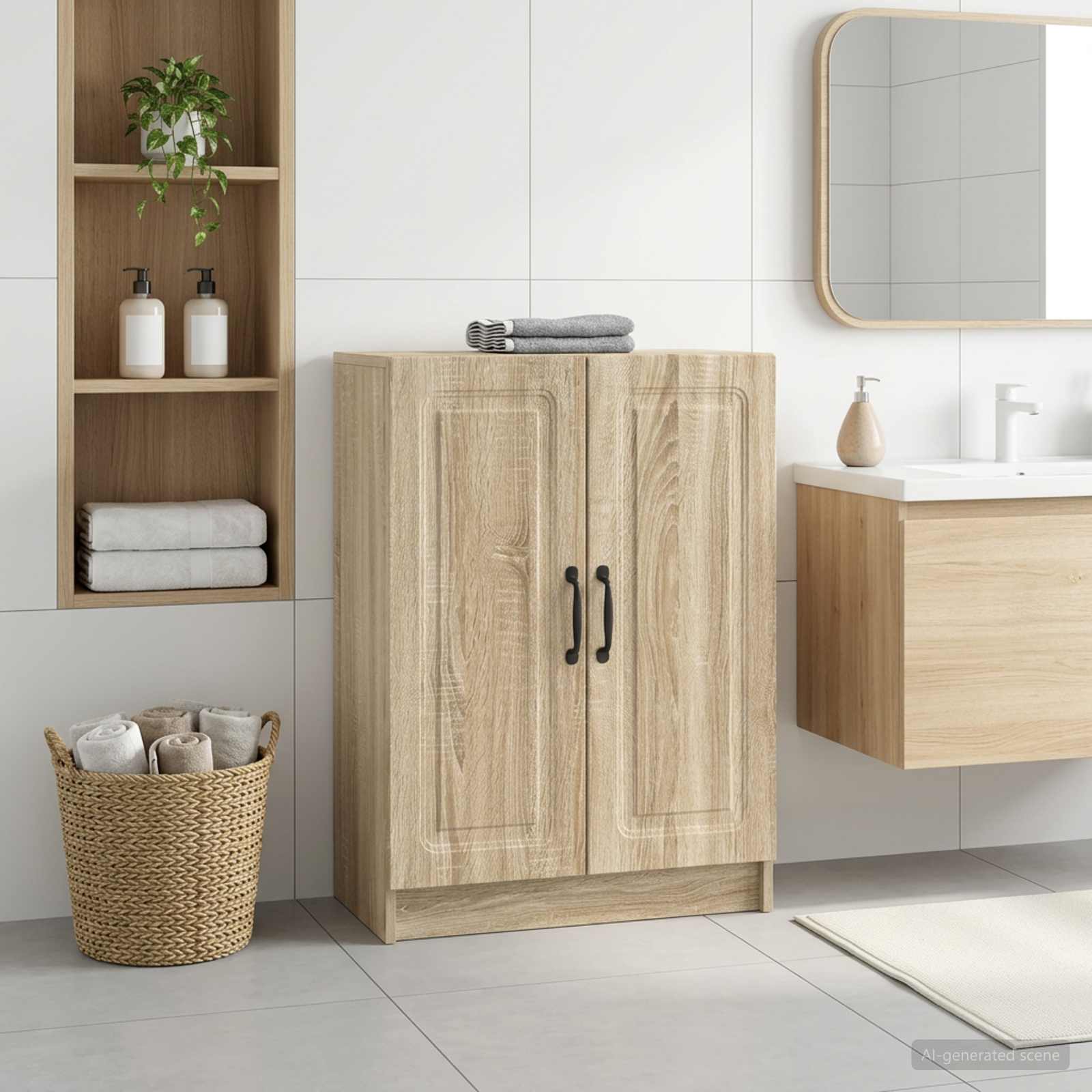 vidaXL Bathroom Storage Cainet UTRECHT Sonoma Oak 59.5 x 31 x 77 cm 1