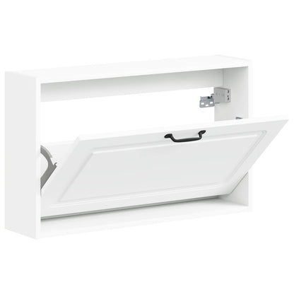 vidaXL Wall-Mounted Shoe Cabinet UTRECHT 71 x 17 x 43 cm White 3