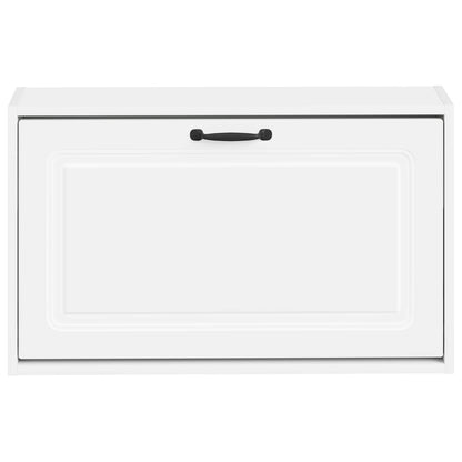 vidaXL Wall-Mounted Shoe Cabinet UTRECHT 71 x 17 x 43 cm White 4