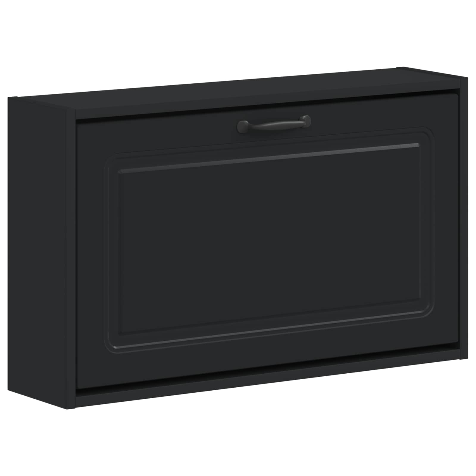 vidaXL Wall-Mounted Shoe Cabinet UTRECHT 71 x 17 x 43 cm Black 2