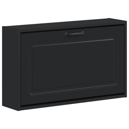 vidaXL Wall-Mounted Shoe Cabinet UTRECHT 71 x 17 x 43 cm Black 2