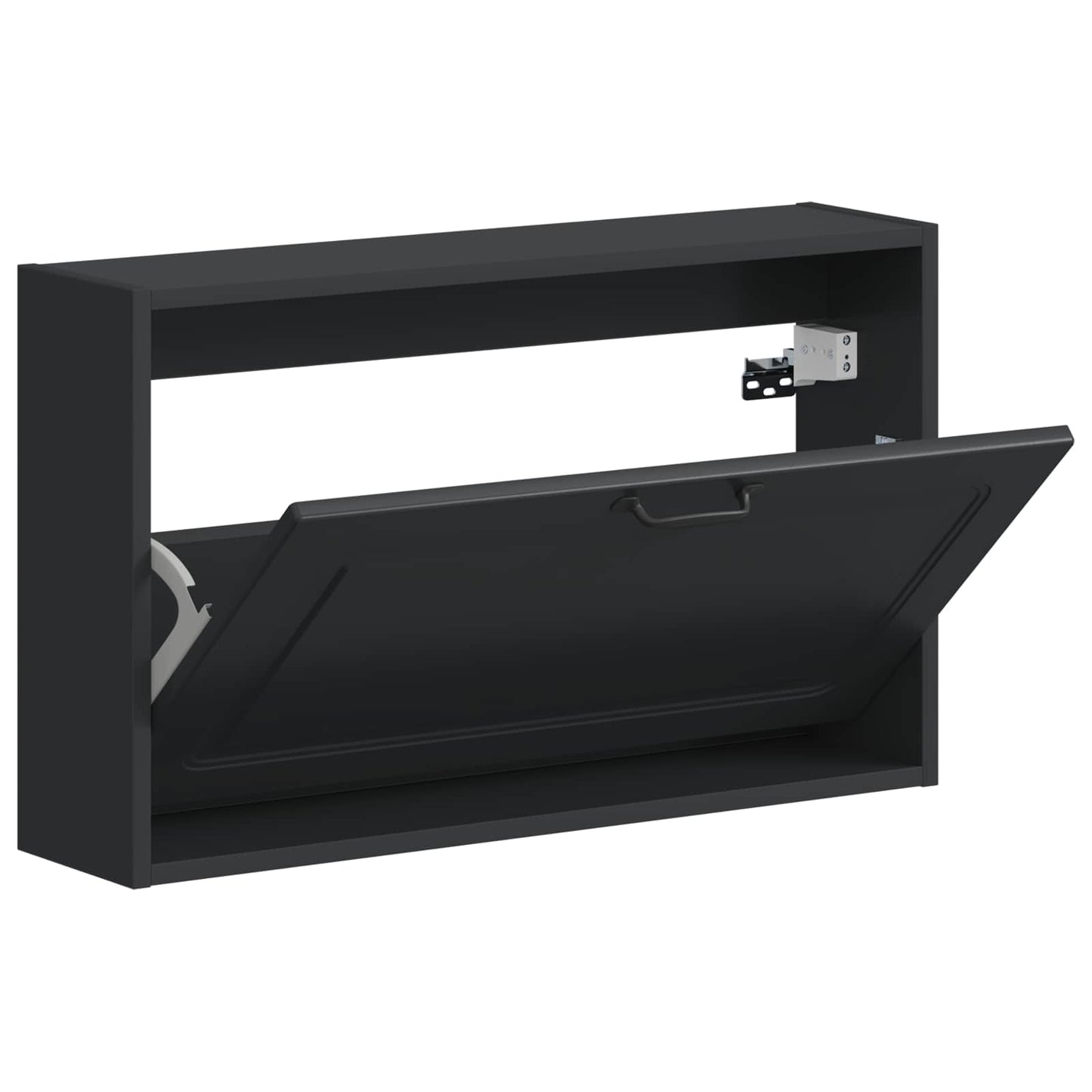 vidaXL Wall-Mounted Shoe Cabinet UTRECHT 71 x 17 x 43 cm Black 3
