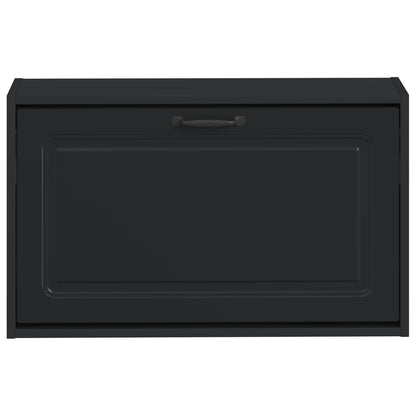 vidaXL Wall-Mounted Shoe Cabinet UTRECHT 71 x 17 x 43 cm Black 4