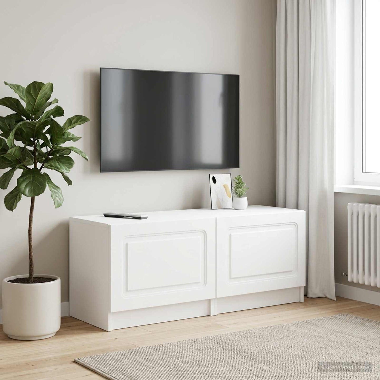 vidaXL TV Cabinet White Engineered Wood 1