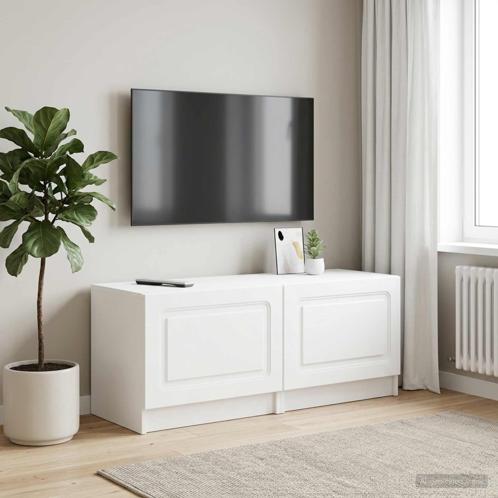 vidaXL TV Cabinet White Engineered Wood 1