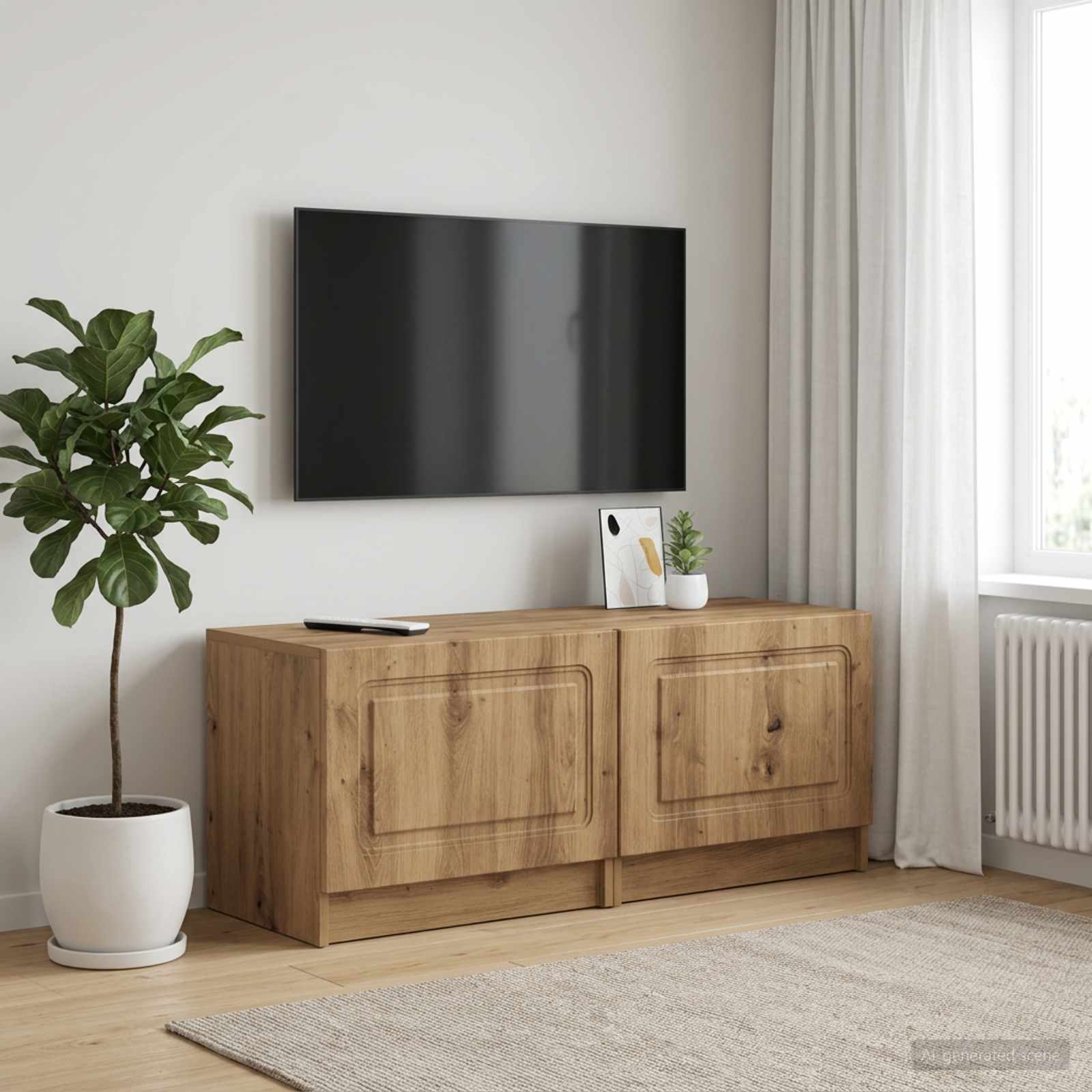 vidaXL TV Cabinet Artisan Oak Engineered Wood 1
