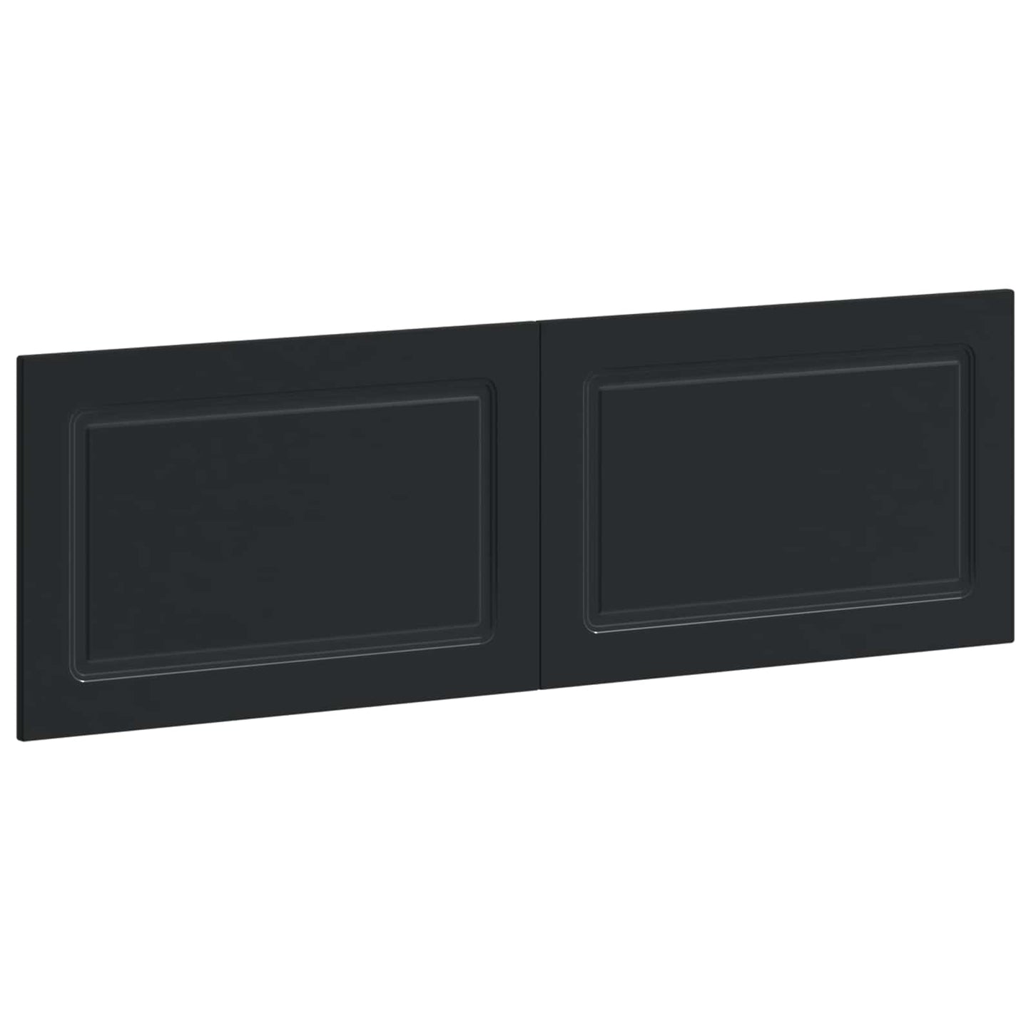 vidaXL Wall-Mounted Headboard UTRECHT Black Engineered Wood 2