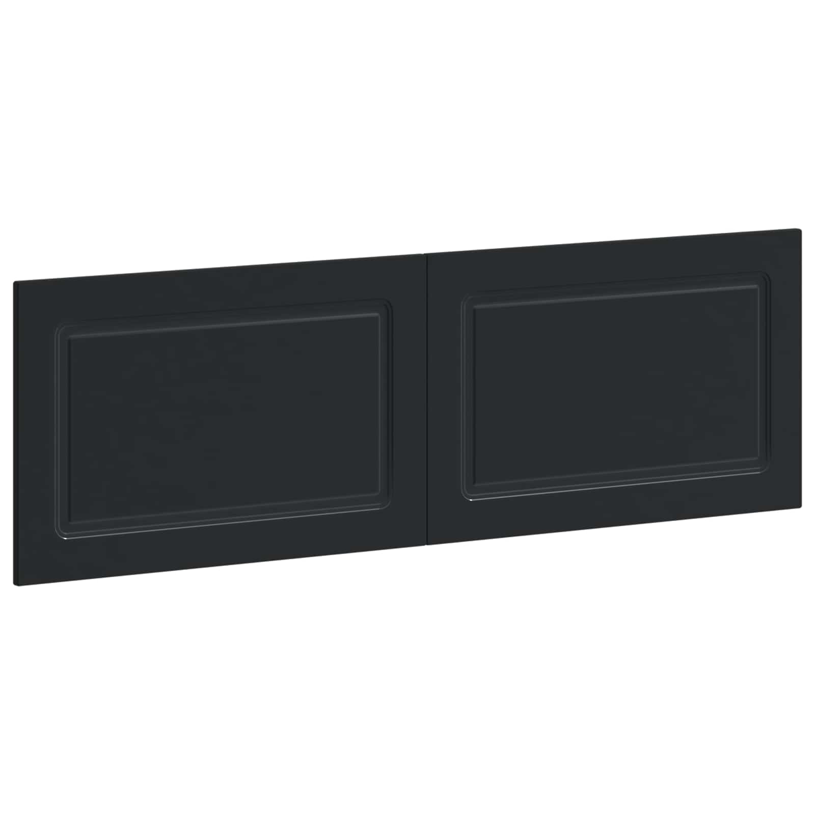 vidaXL Wall-Mounted Headboard UTRECHT Black Engineered Wood 2