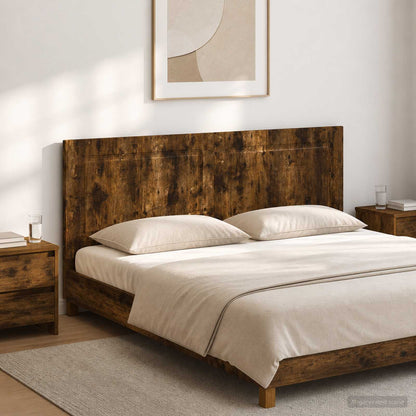 vidaXL Wall-Mounted Headboard UTRECHT Smoked Oak Engineered Wood 1