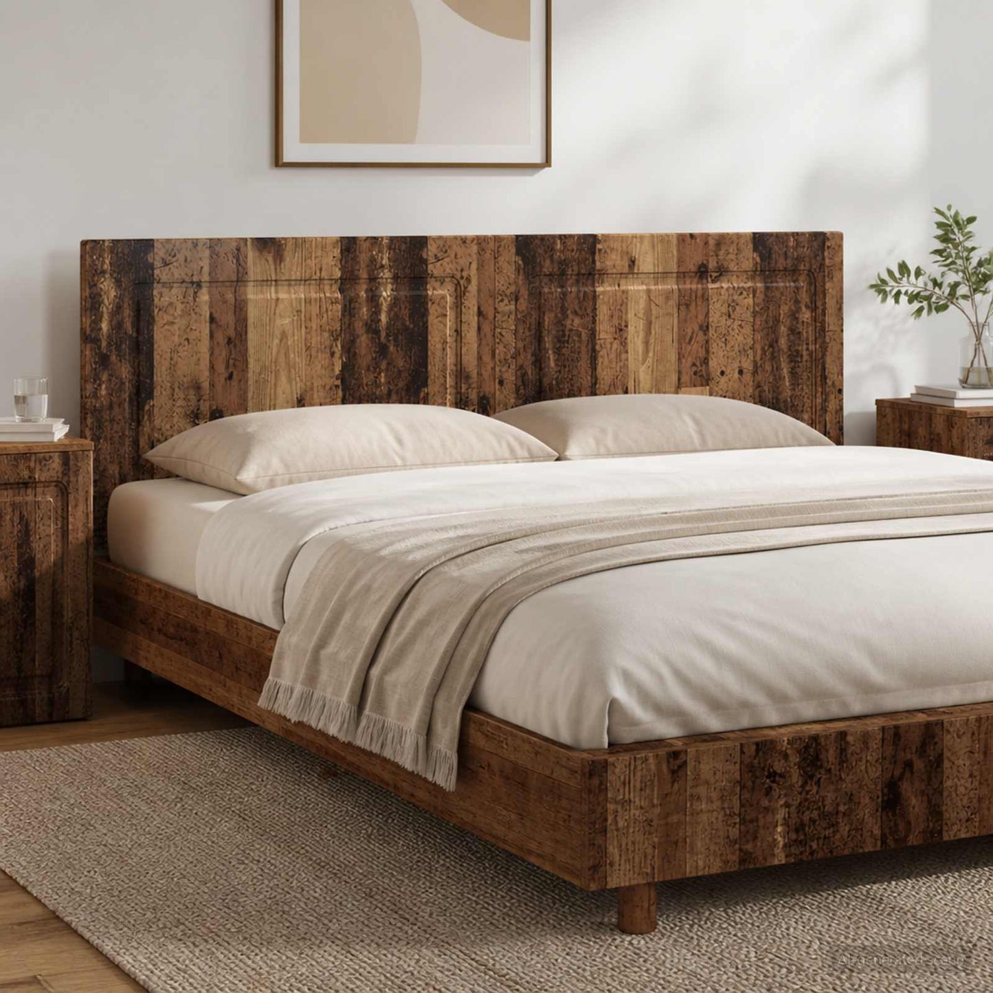 vidaXL Wall-Mounted Headboard UTRECHT Old Wood Engineered Wood 1