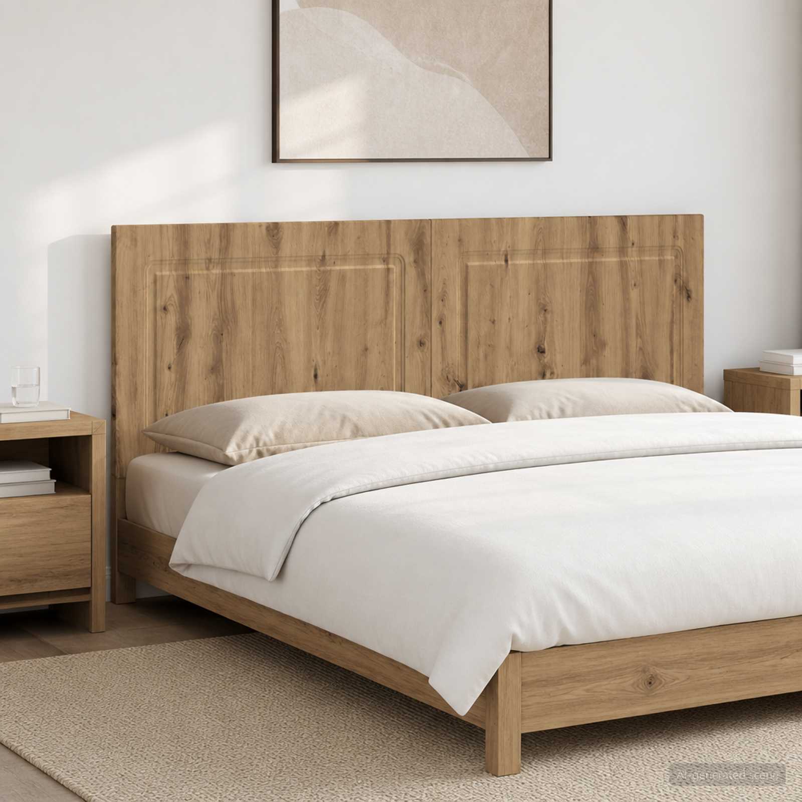 vidaXL Wall-Mounted Headboard UTRECHT Artisan Oak Engineered Wood 1