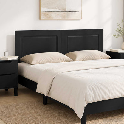vidaXL Wall-Mounted Headboard UTRECHT Black Engineered Wood 1