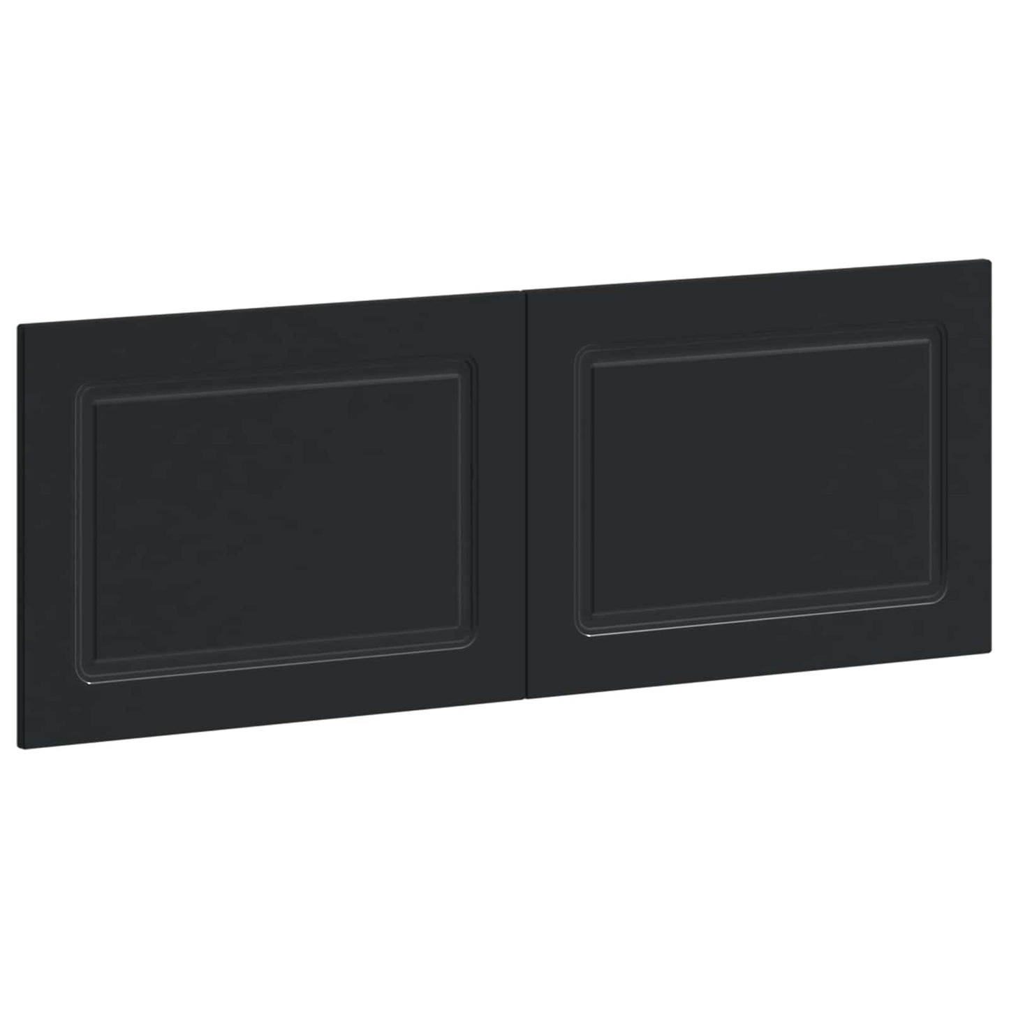 vidaXL Wall-Mounted Headboard UTRECHT Black Engineered Wood 2