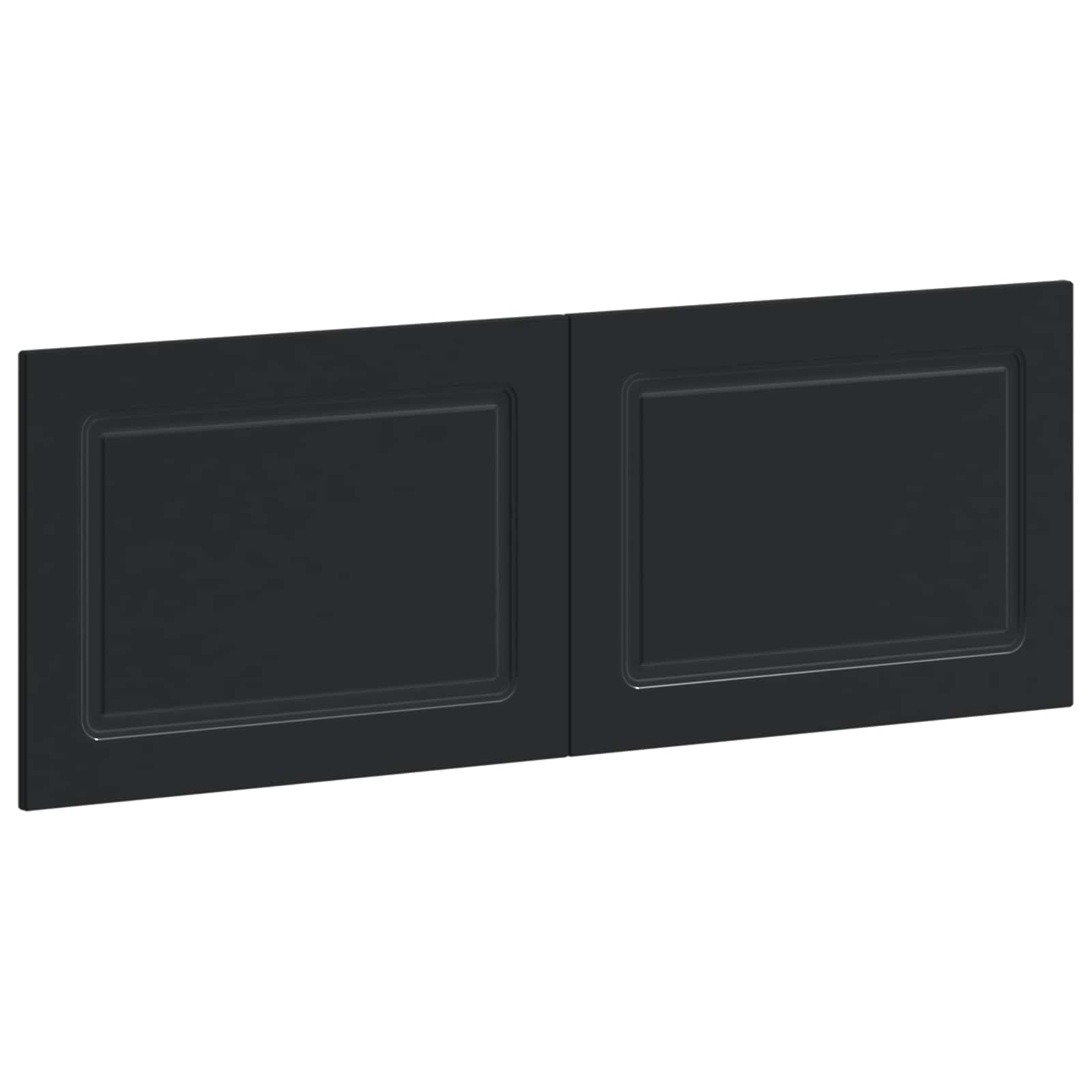 vidaXL Wall-Mounted Headboard UTRECHT Black Engineered Wood 2