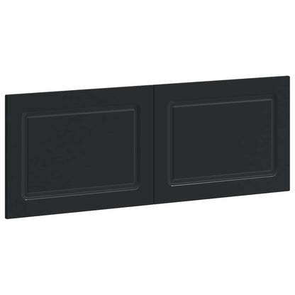 vidaXL Wall-Mounted Headboard UTRECHT Black Engineered Wood 2
