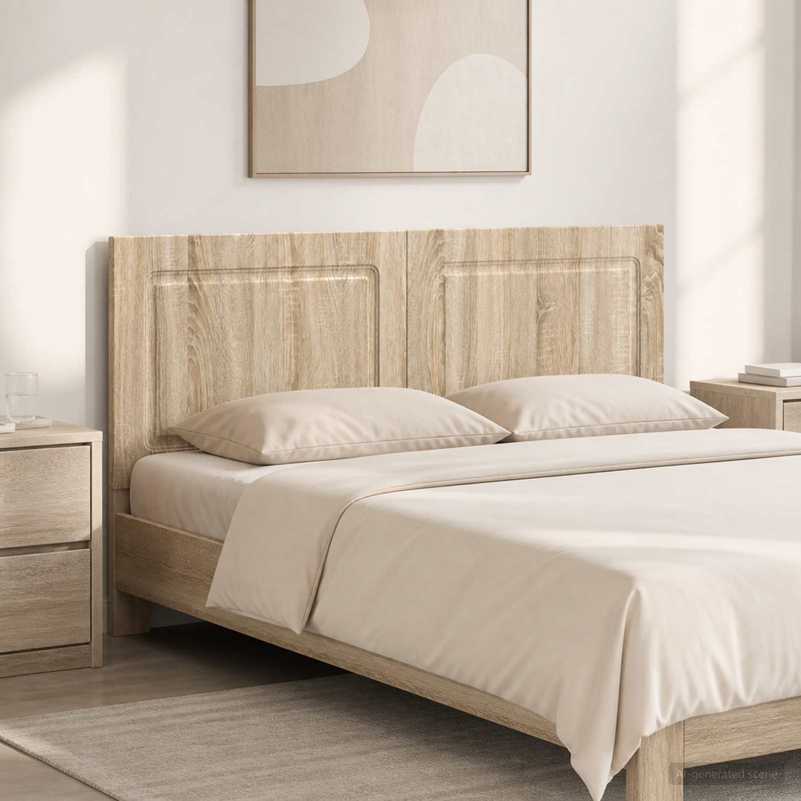 vidaXL Wall-Mounted Headboard UTRECHT Sonoma Oak Engineered Wood 1