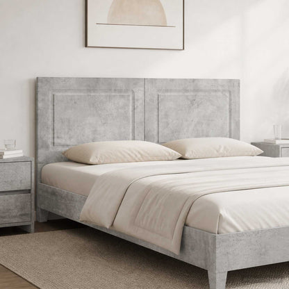 vidaXL Wall-Mounted Headboard UTRECHT Concrete Grey Engineered Wood 1