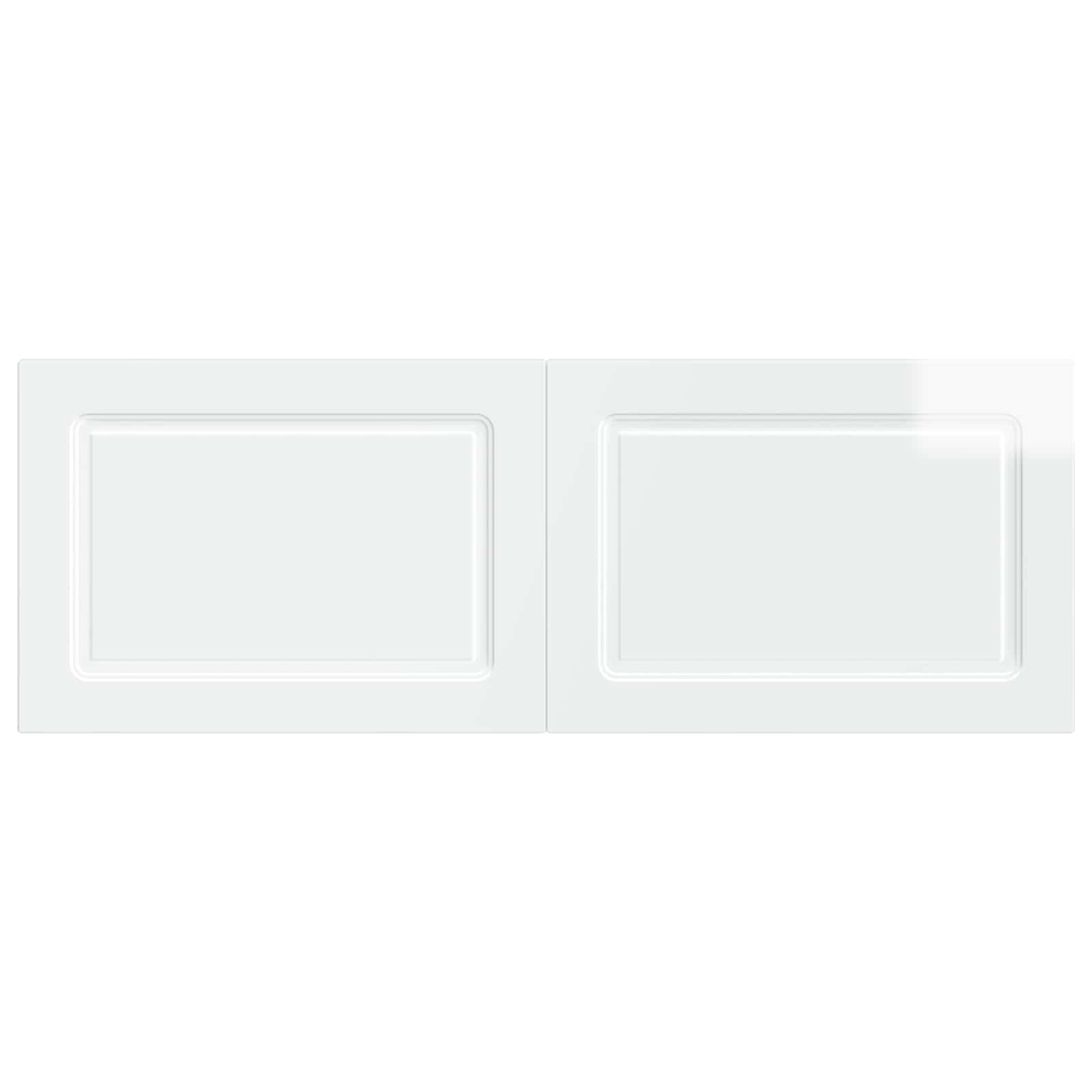 vidaXL Wall-Mounted Headboard UTRECHT High Gloss White Engineered Wood 3