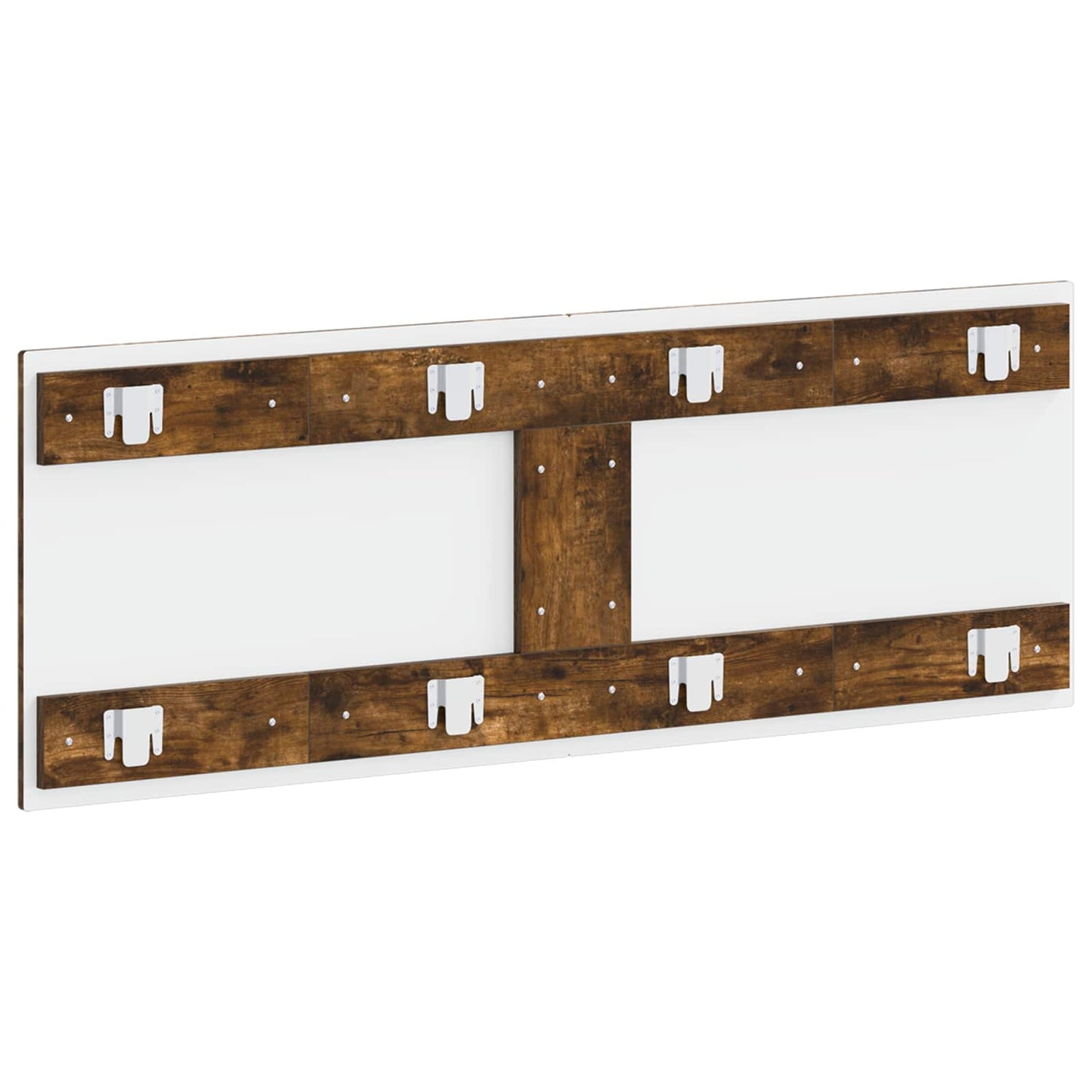 vidaXL Wall-Mounted Headboard UTRECHT Smoked Oak Engineered Wood 5