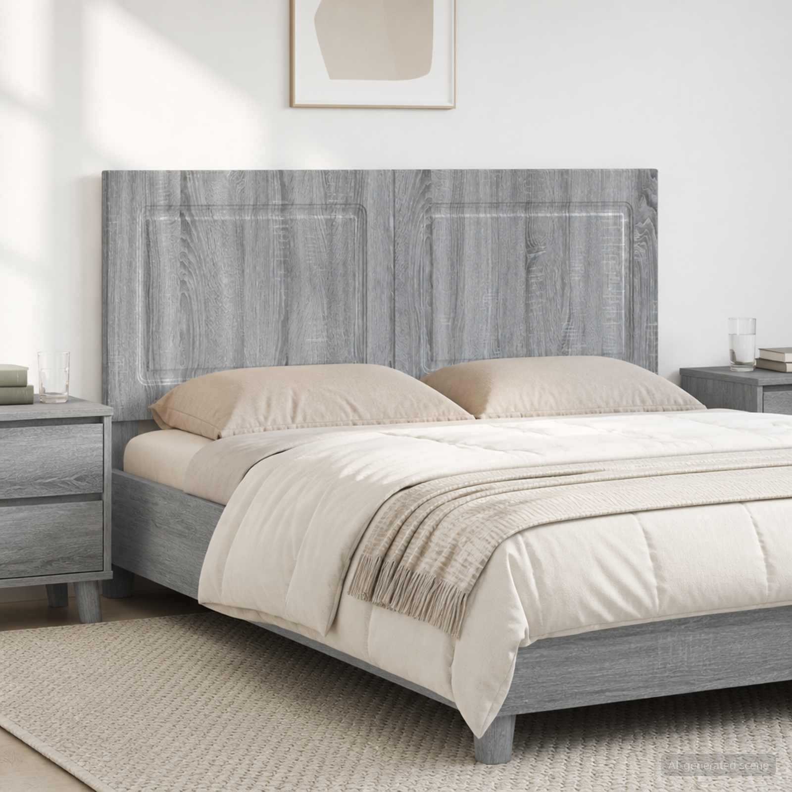 vidaXL Wall-Mounted Headboard UTRECHT Grey Sonoma Engineered Wood 1