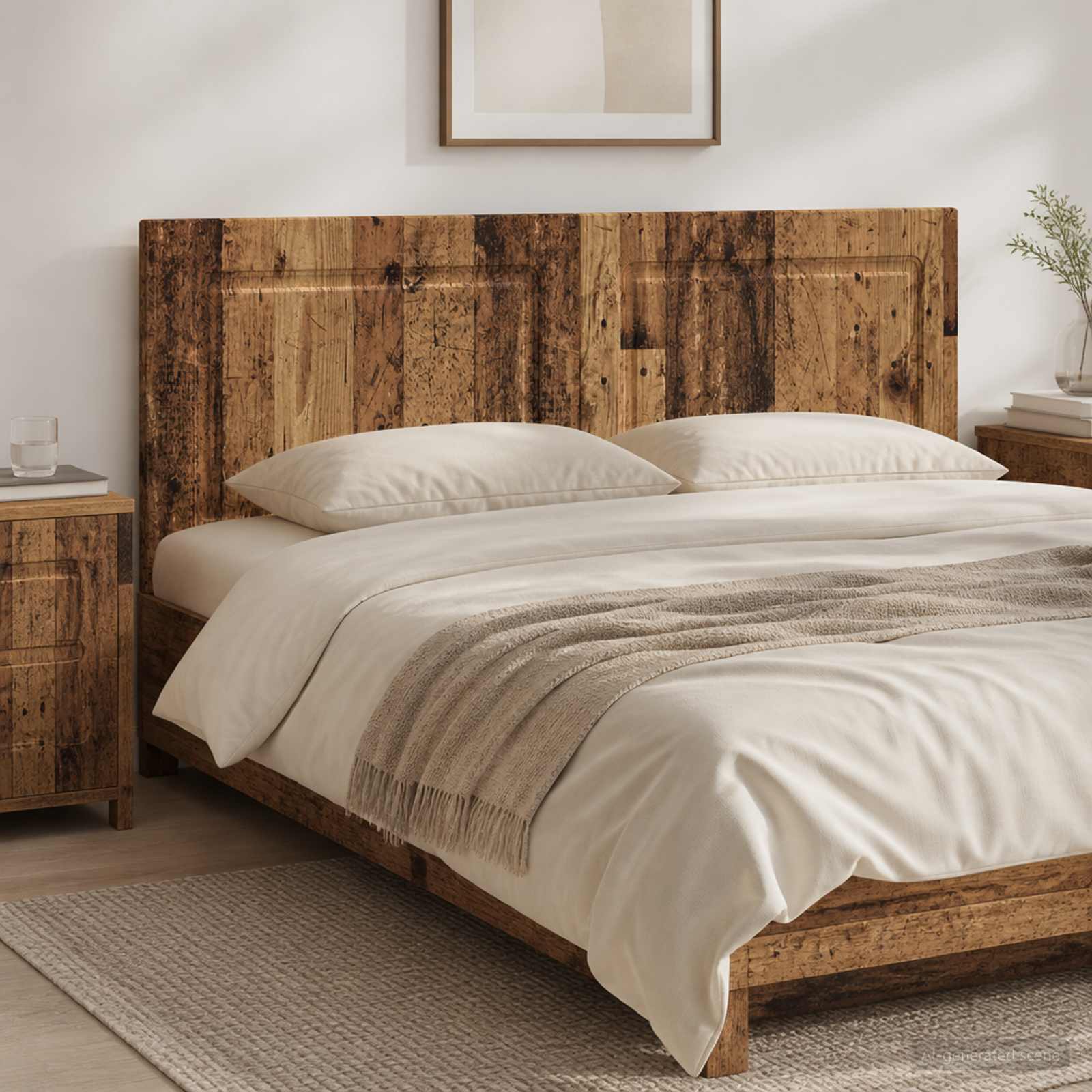 vidaXL Wall-Mounted Headboard UTRECHT Old Wood Engineered Wood 1
