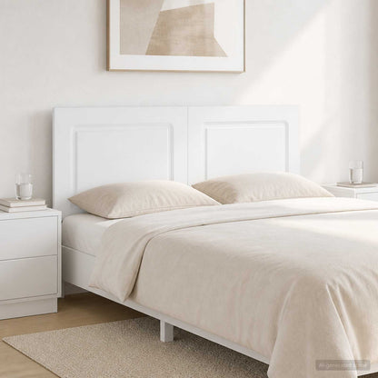 vidaXL Wall-Mounted Headboard UTRECHT White Engineered Wood 1