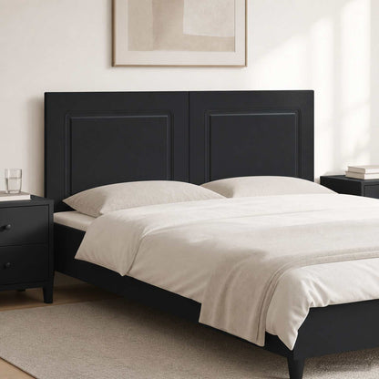 vidaXL Wall-Mounted Headboard UTRECHT Black Engineered Wood 1