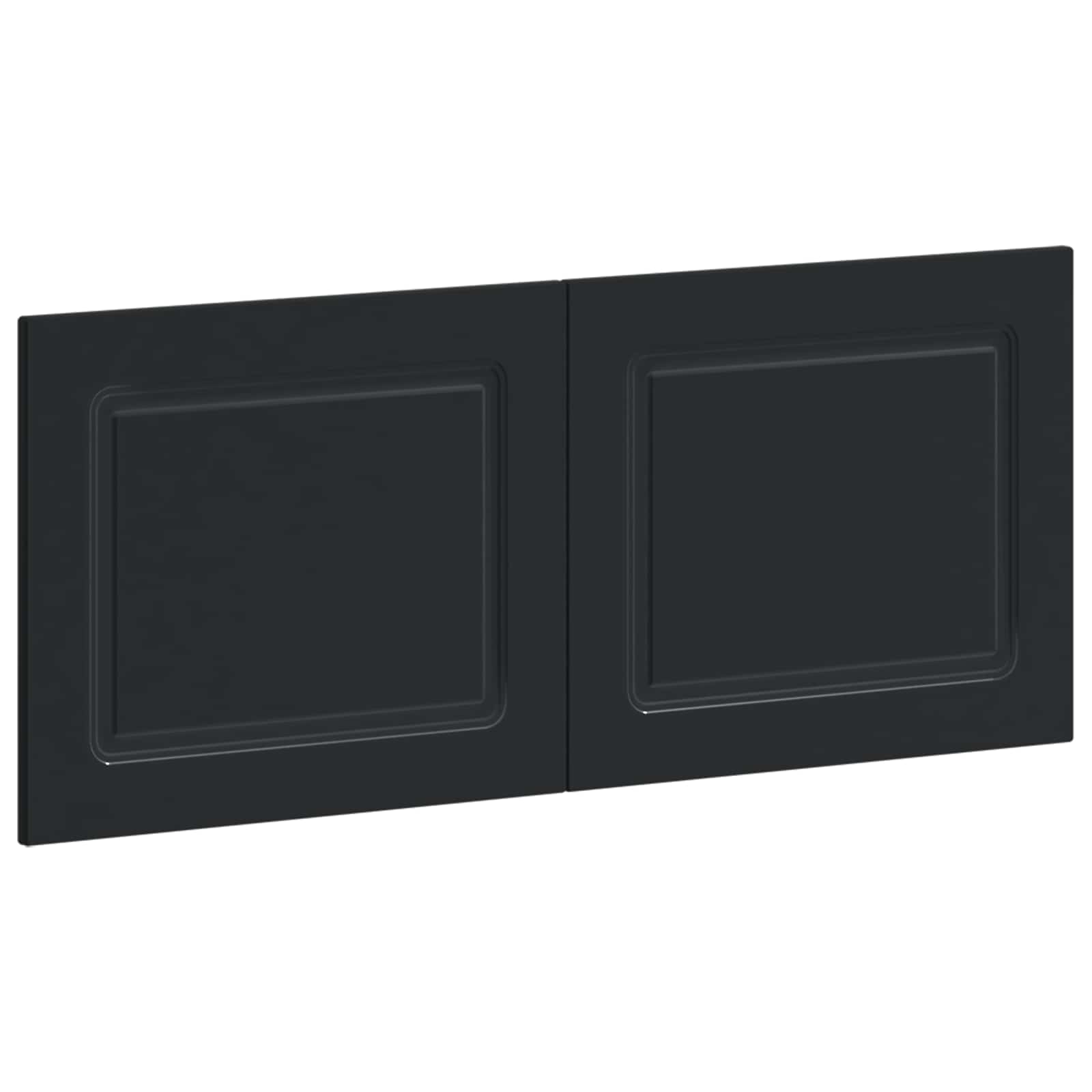vidaXL Wall-Mounted Headboard UTRECHT Black Engineered Wood 2