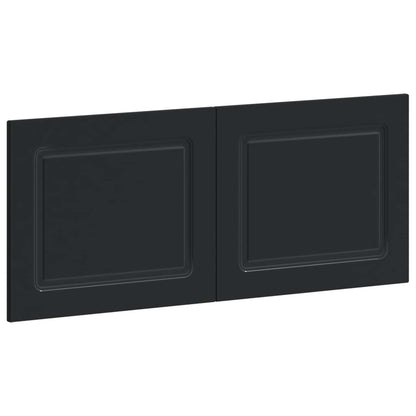 vidaXL Wall-Mounted Headboard UTRECHT Black Engineered Wood 2