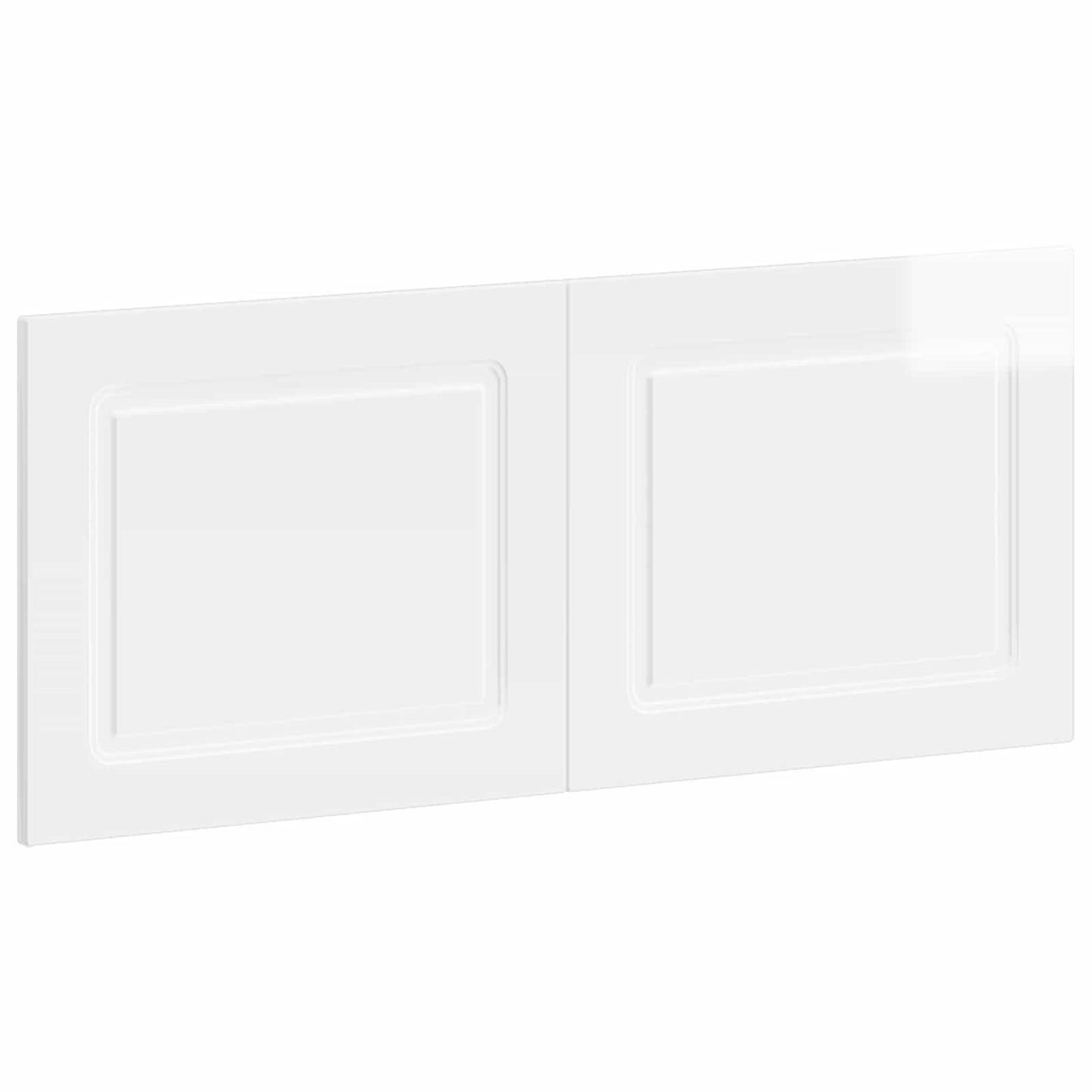 vidaXL Wall-Mounted Headboard UTRECHT High Gloss White Engineered Wood 2