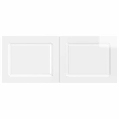 vidaXL Wall-Mounted Headboard UTRECHT High Gloss White Engineered Wood 3