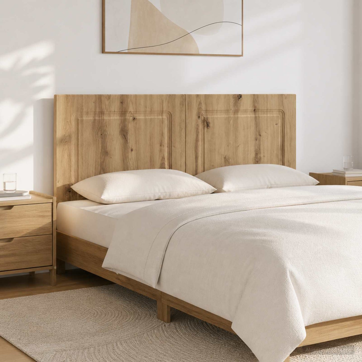 vidaXL Wall-Mounted Headboard UTRECHT Artisan Oak Engineered Wood 1