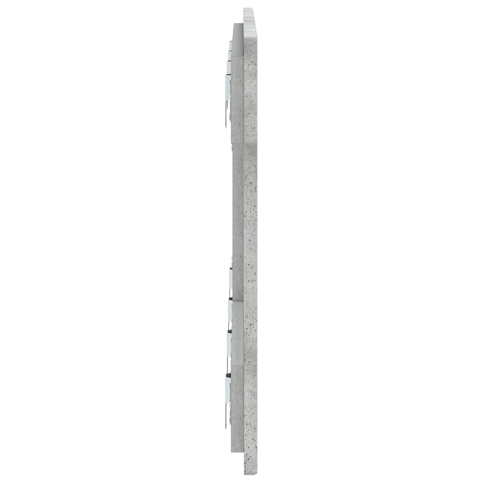 vidaXL Wall-Mounted Headboard UTRECHT Concrete Grey Engineered Wood 4