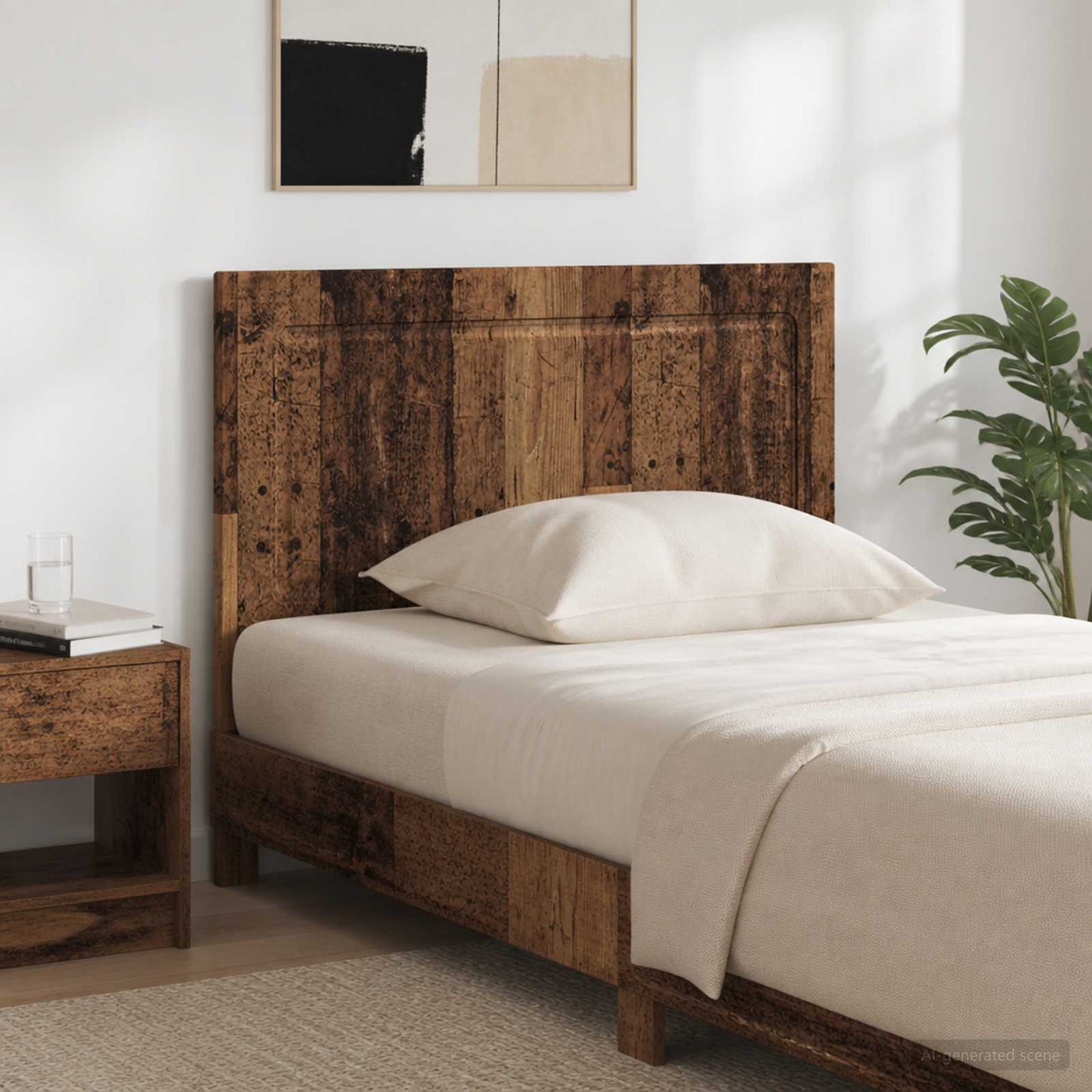 vidaXL Wall-Mounted Headboard UTRECHT Old Wood Engineered Wood 1