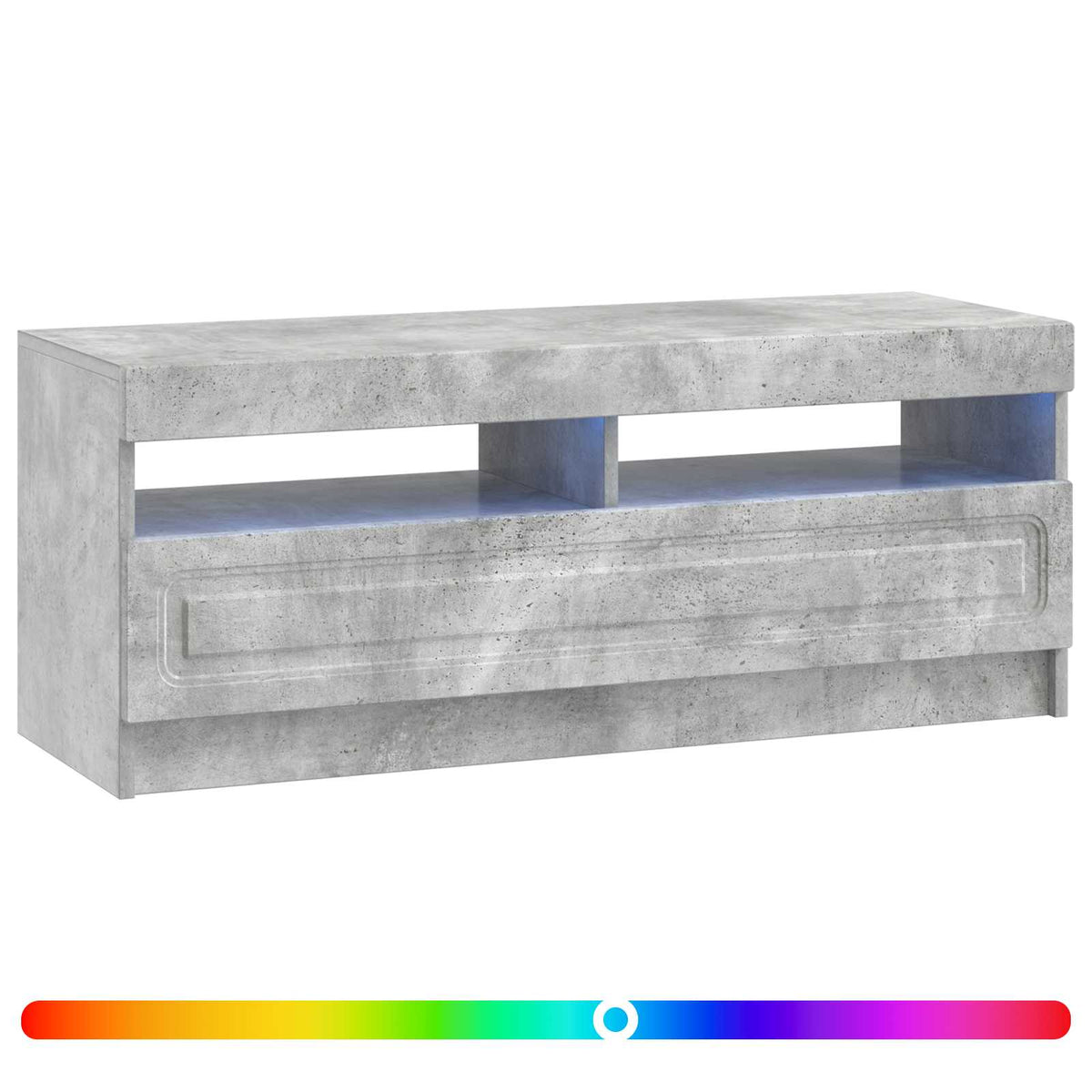 LED TV Cabinet Engineered Wood Concrete grey