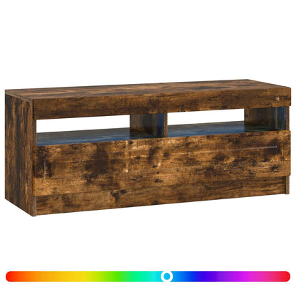 LED TV Cabinet Engineered Wood Smoked oak