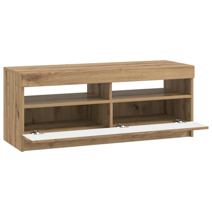 vidaXL LED TV Cabinet Artisan Oak Engineered Wood 5