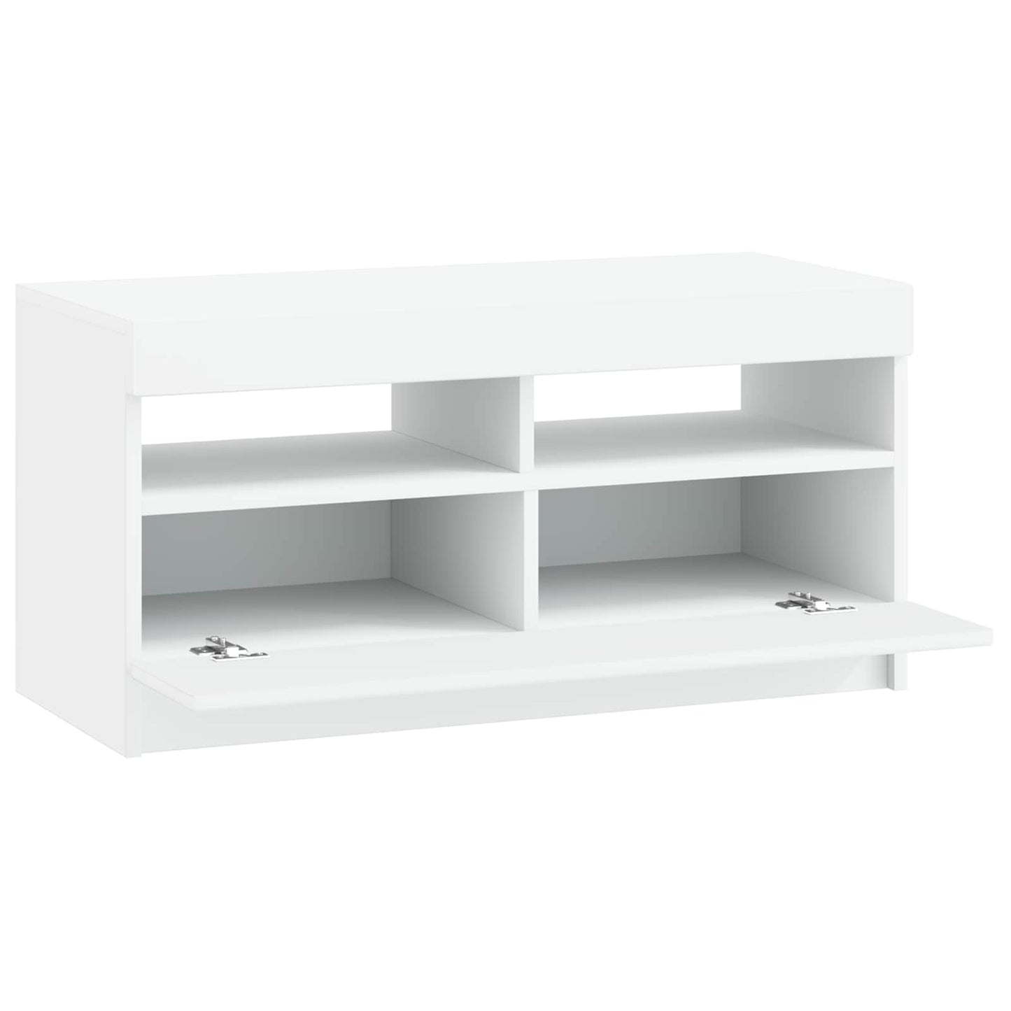 vidaXL LED TV Cabinet White Engineered Wood 5