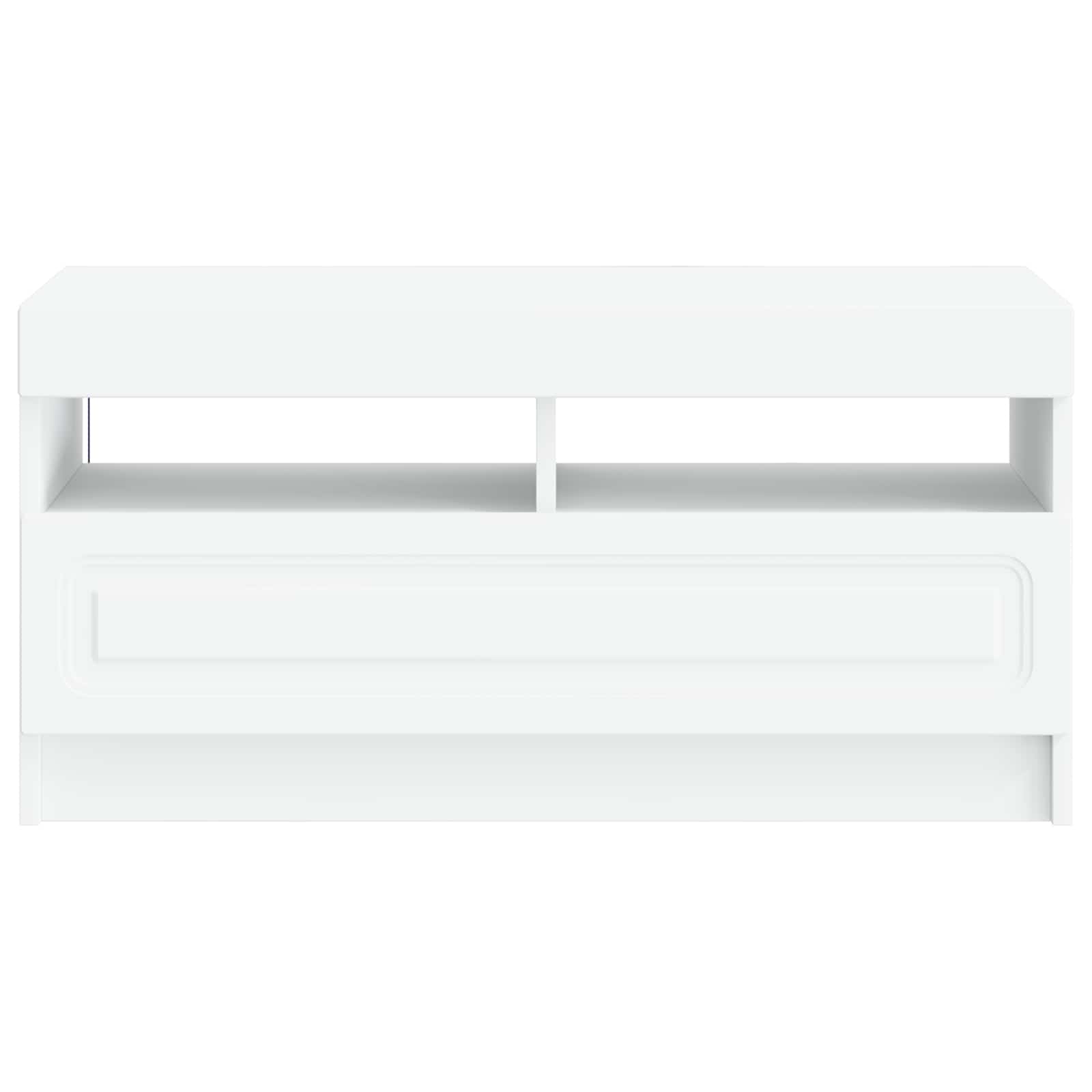vidaXL LED TV Cabinet White Engineered Wood 6